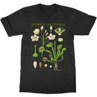 Botanical Garden Venus Fly Trap Botany Bloom Fruit Plant Printed T-Shirt. Summer Cotton Short Sleeve O-Neck T Shirt New Gift