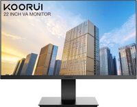 Koorui จอภาพคอมพิวเตอร์22นิ้ว จอแสดงผลเดสก์ท็อป FHD 1080P กรอบบางพิเศษ75Hz/การดูแลดวงตา/เอียงตามหลัก