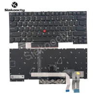 Laptop Replacement US Layout Backlit Keyboard for Lenovo Thinkpad T490S T495 T495S E490S R490 L390 Black