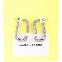 MARC JACOBS J Marc 雙J鑲鑽飾穿針式耳環(銀色)