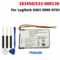 New 750mAh 383450 533-000130 Battery For LOGITECH G403 G900 G703 x100 Wireless Mouse Batteries+FreeTools