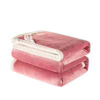 毛毯 雙層加厚毛毯牛奶絨絨毯羊羔絨午睡毯法萊絨雙面絨純色四季蓋毯