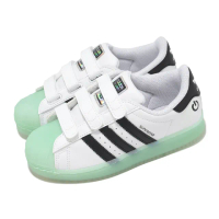 【adidas 愛迪達】童鞋 Superstar LED Lights CF C 中童 燈鞋 魔鬼氈 白 黑 發光 愛迪達(IG7004)