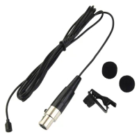 Quality Mini Lavalier Lapel Clip Mic 3 Pin Plug For AKG Wireless System Black Omnidirectional Audio Technica Mic Microphone