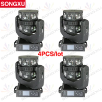SONGXU 4pcs/lot newest Double-Flying Beam 16*10w RGBW 4 in1 DJ Moving LED Beam Moving Effect Light/SX-MH1610