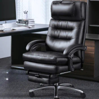 Xige genuine leather boss chair, computer chair, home reclining chair, luxury business class chair, comfortable and sedentary of