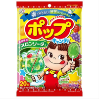 (1 ถุง 20 แท่ง ) FUJIYA Peko Pop Candy เป๊กโกะ อมยิ้มป้องกันฟันผุ รสผลไม้ 4 รส จากญี่ปุ่น