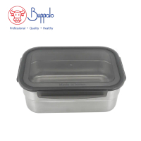 Buffalo BFX010-R146 304J1不銹鋼長方形密實保鮮盒 1460毫升 微波爐適用 香港行貨