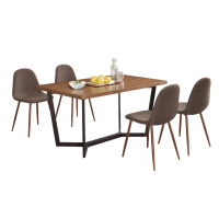 【Hampton 漢汀堡】奧茲4.3尺餐桌椅組-1桌4椅-泰拉餐椅(餐桌椅/餐桌/桌子/餐椅/椅子)