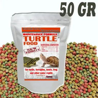 125 GR PELET MAKANAN KURA-KURA AIR TURTLE FOOD PELLET KURA BRAZIL RES CST AST DAMER AMBON 50GR , POU