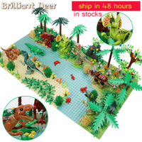 New Jurassic Dinosaur World Tree Forest Animal Action Figures Building Blocks Compatible City DIY MOC Bricks Kids Toys