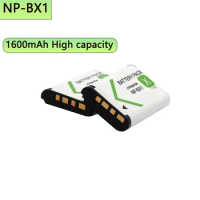 Camera Battery Rechargeabl NP-BX1 1600mAh for Sony FDRX3000R RX100 M7 M6 AS300 HX400 HX60 WX350 AS300V HDR-AS300R FDR-X3000