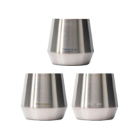 【TIWONDER】雙入 豪．純鈦雙層杯 300ml