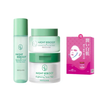 【SexyLook 西西露】仙人掌發光煥膚3件組(夜光霜50ml+夜光水150ml+代謝棉片50片/盒)