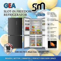 Kulkas 4 pintu GEA G4D-551 Multidoor INOX G4D551 551 L Multi Door Inverter