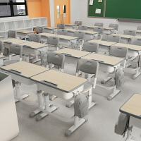 免安裝兒童學習桌書桌小學生家用可升降寫字桌椅培訓班學校課桌椅