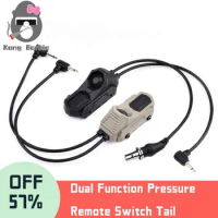 Airsoft Axon Tactical Dual Function Pressure Remote Switch Tail For PEQ15 DBAL-A2 M300 M600 Flashlight SF/2.5/3.5/CRANE PLUG Swi