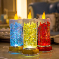 法國三寶貝 創意蠟燭造型LED燈 七彩紅金 三色挑選