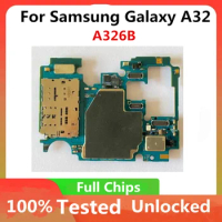 For Samsung Galaxy A32 A326B Motherboard 4GB RAM 64GB ROM Android OS Clean IMEI Unlcoked Main Logic Board 5G Versionj