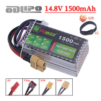 4S 14.8V 1500mAh 60C Lipo Battery with XT30 XT60 T Connector Softcase Lipo Battery for RC Cars Truck