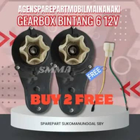 SMMA || GEARBOX SET DINAMO 550 BINTANG SEGI ENAM 12V 12VOLT MOBIL MAINAN AKI ANAK