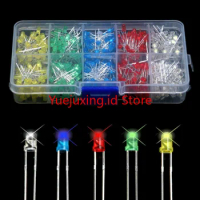 F3 3mm LED Light-Emitting Diodes Packaged Light Emitting Tube 500 Only Color Every 100 5-Color Co-500PCS