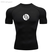 Conquest Viltrumite Compression Shirt Short sleeve Quick Dry Warm Men's Gym Running T-shirts White B