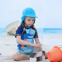 New Baby Soft and Light Shawl Hat 1-4 Years Children's Summer Beach UV Cut Cap Hat Protection Neck Breathable Outdoor