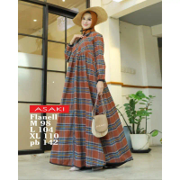 Yanuart4 Gamis Flanel Motif Kotak Kotak Model Terbaru Asaki Mayasari |Gamis Asaki Original |Gamis Mu