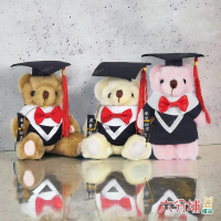 【六分埔禮品】5吋畢業小熊娃娃-單個-多色任選(Ins幼兒園畢業禮物可愛小熊畢業熊學士帽畢業證書)