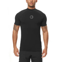 Summer Breathable Quick-dry Fashion Print Sportswear Gym Workout Running Sport TShirt Men Bodybuilding Fitness Compression Shirt