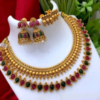 Indian jewellery sets with artificial gemstone