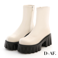 D+AF 時髦前線．升級版鋸齒底瘦瘦靴＊米