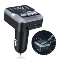 【Dep】C64 PD30W車載藍牙發射器 AUX音頻播放器 車用充電器 汽車無損MP3播放器 免提通話 高清音質 TF卡