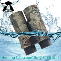 Hunting HD Large Straight Camo Binoculars, 10x42 Binoculars, Nitrogen-filled, Waterproof Telescopes, Lll Night Vision