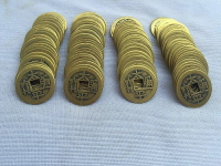 古幣銅錢收藏復古太平通寶背星月銅錢直徑23MM100枚價格