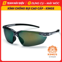 Kính bảo hộ Kings KY715 tròng đen tráng gương ánh vàng chống chói, chống tia UV hiệu quả, dùng trong