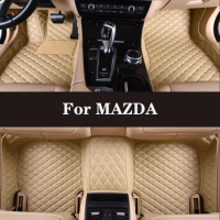 Full Surround Custom Leather Car Floor Mat For MAZDA Mazda 2 / 3 /5 / 6 BT50 CX-3 CX-5 CX-7 CX-9 CX-30 MX-5 Auto Parts