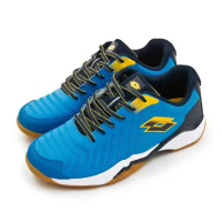 【男】LOTTO 專業透氣羽球鞋 APOLLO 3 阿波羅系列 藍白黃 6736