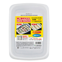 小禮堂 Sanada 日製 方形透明冷凍水餃盒 塑膠保鮮盒 微波保鮮盒 1500ml (白)