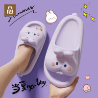 Xiaomi Ru Muli Rabbit Slippers Lightweight Women Shark Slides Men Bathroom Flip Flops Home Anti-skid Flat Shoes Couple Sandals