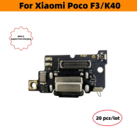 20 Pcs/Lot USB Charger Dock Flex Cable Connector Board Charging Port Replacement Parts For Xiaomi Poco F3 K40
