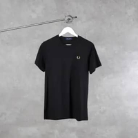 Kaos FRED PERRY LOGO GOLD BACK BLACK TSHIRT 100% ORIGINAL Size M