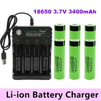 100% Original NCR18650B 3.7V 3400mah 18650 Lithium Rechargeable Battery For Flashlight batteries and USB charger