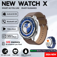 2024 New For OPPO Watch X Smart Watch 4G Memory Music Video Bluetooth Call Waterproof Smartwatches F