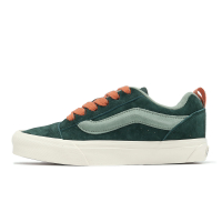 Vans 休閒鞋 Knu Skool 綠 橘 男鞋 女鞋 膠底 厚鞋舌 復古 麂皮 VN0009QC2LN