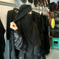 cadar niqob VEIL HUSNA/butterfly bando/jetblack/siffon silky premium by SBN@grup