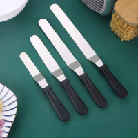 WORTHBUY Stainless Steel Cream Spatula Butter Jam Cake Scraper Kitchen Pastry Cake Decoration Tool 6/8/10/12 Inches Baking Knife
