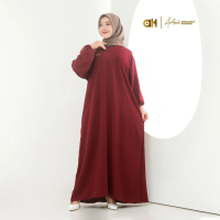 (LANGSUNG DI KIRIM)Gamis Semi Abaya Crinkle LD 130CM / Gamis Terbaru 2025/Gamis Jumbo ld 130 Gamis C