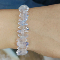 Bracelet Double Pointer Dumortierite Natural Crystal /Gelang Double Pointer Dumortierite Kristal Sem